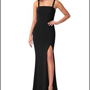 COPY - Azazie size 4 giannetta black crepe gown - worn once, perfect condition